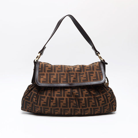 フェンディ FENDI ズッカ ショルダーバッグ ブラウン WS13611