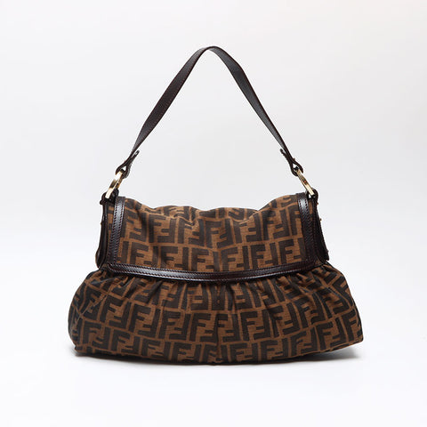 フェンディ FENDI ズッカ ショルダーバッグ ブラウン WS13611