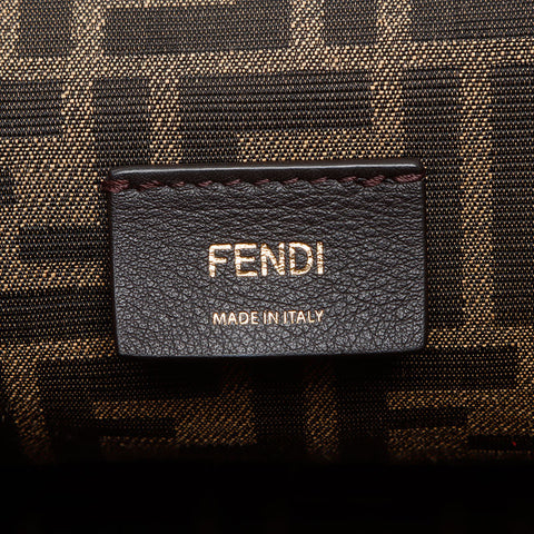フェンディ FENDI レザー ファースト ショルダーバッグ ブラウン WS13616