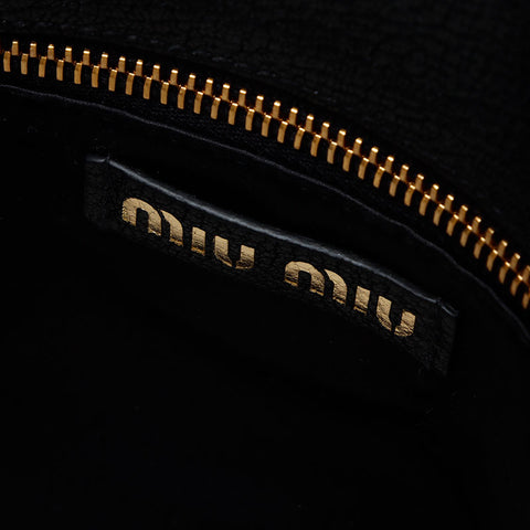 ミュウ ミュウ Miu Miu ジャガード 2way マルチカラー ハンドバッグ ブラック WS13620
