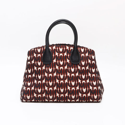 ミュウ ミュウ Miu Miu ジャガード 2way マルチカラー ハンドバッグ ブラック WS13620