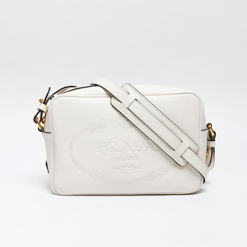 Prada レザー ショルダーバッグ | ホワイト | FARFETCH JP