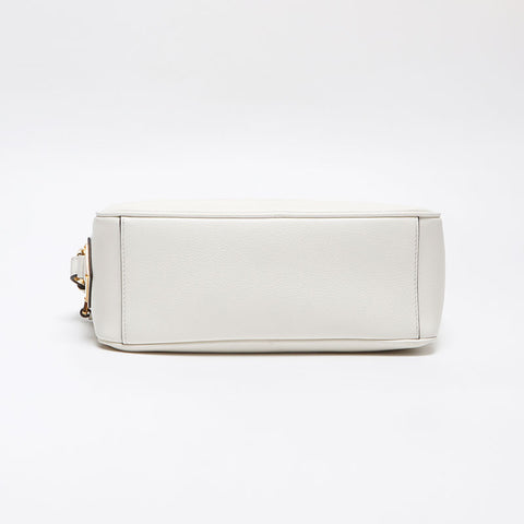 プラダ PRADA グレースカーフ レザー ロゴ ショルダーバッグ ホワイト WS13621