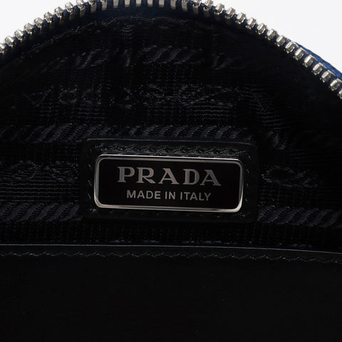 プラダ PRADA トライアングル レザー ショルダーバッグ ブルー WS13622