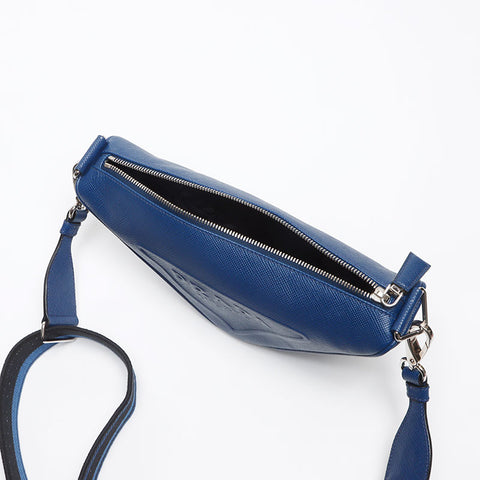プラダ PRADA トライアングル レザー ショルダーバッグ ブルー WS13622