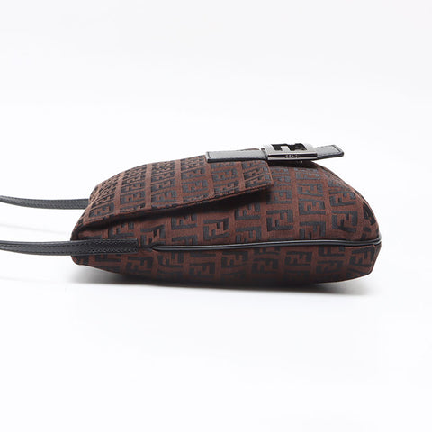 FENDI Mini Zucchino Mamma Shoulder Bag Brown WS13624