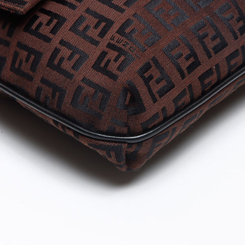 FENDI Mini Zucchino Mamma Shoulder Bag Brown WS13624