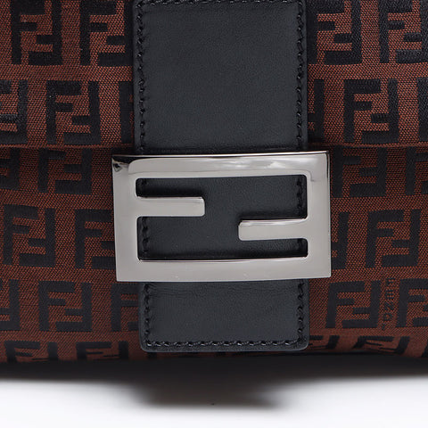 フェンディ FENDI ミニ ズッキーノ マンマ ショルダーバッグ ブラウン WS13624
