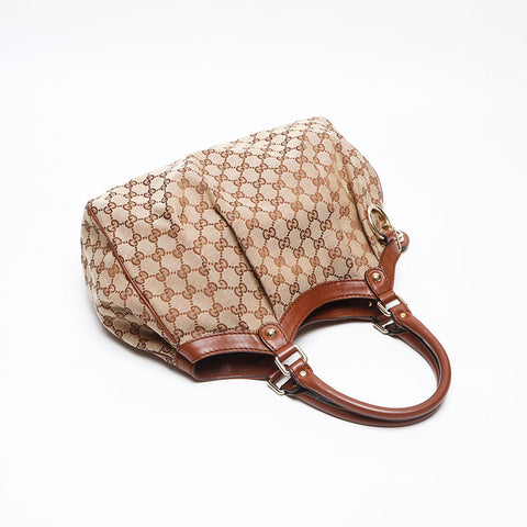 グッチ GUCCI GGキャンバス スーキー ハンドバッグ ベージュ WS13626