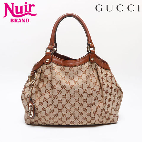 GUCCI グッチ トートバッグ GGキャンバス ポーチ付き レディース