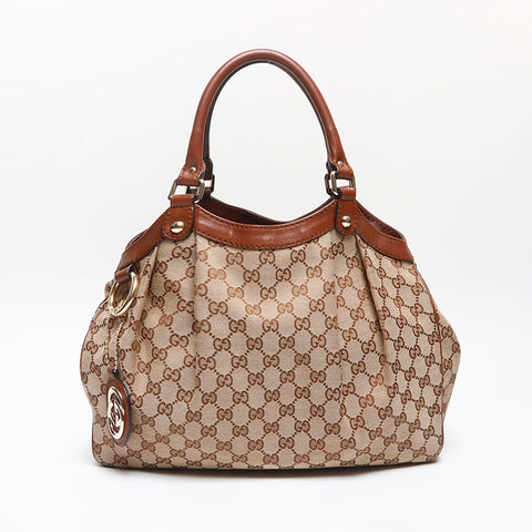 グッチ GUCCI GGキャンバス スーキー ハンドバッグ ベージュ WS13626