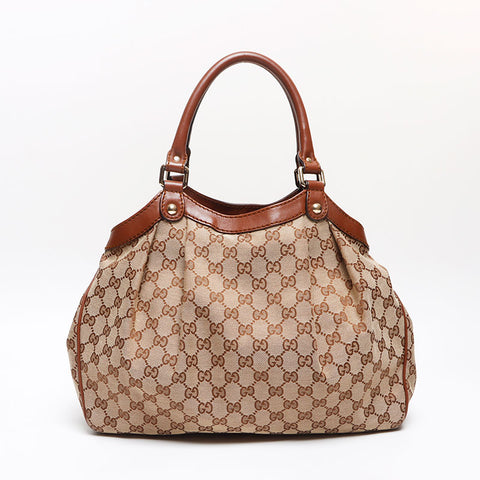 グッチ GUCCI GGキャンバス スーキー ハンドバッグ ベージュ
