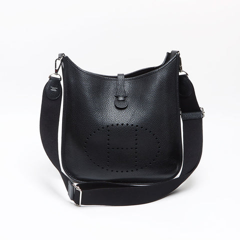 エルメス HERMES ◻︎P刻印 2012年製 エブリン PM トリヨン ショルダーバッグ ブラック WS13629