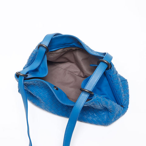 ボッテガヴェネタ BOTTEGAVENETA イントレチャート ショルダーバッグ ブルー WS13630