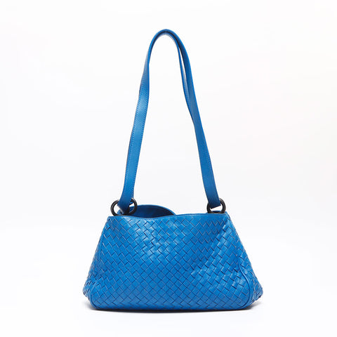 ボッテガヴェネタ BOTTEGAVENETA イントレチャート ショルダーバッグ ブルー WS13630