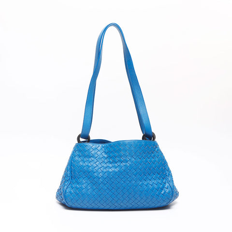ボッテガヴェネタ BOTTEGAVENETA イントレチャート ショルダーバッグ ブルー WS13630