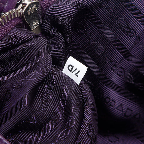 PRADA Nappa leather padded triangle Handbag purple WS13632