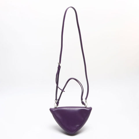 プラダ PRADA ナッパレザー パデット トライアングル ハンドバッグ パープル WS13632