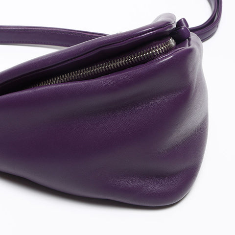 プラダ PRADA ナッパレザー パデット トライアングル ハンドバッグ パープル WS13632
