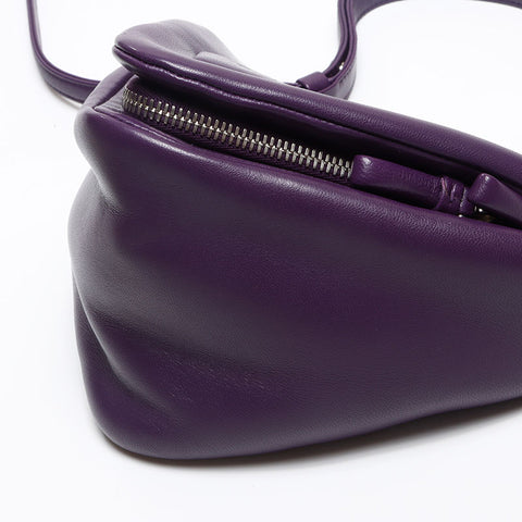 プラダ PRADA ナッパレザー パデット トライアングル ハンドバッグ パープル WS13632