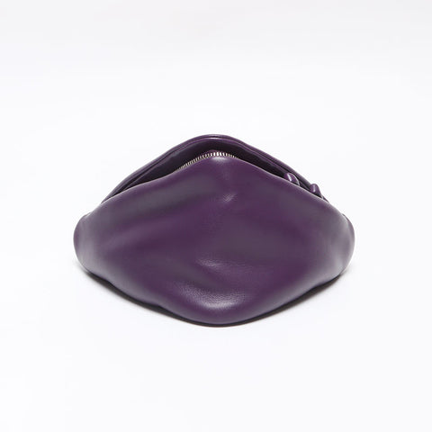 PRADA Sac à main triangle rembourré en cuir Nappa violet WS13632