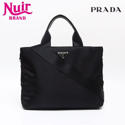 プラダ PRADA ナイロン 2way トライアングルロゴ トートバッグ ブラック WS13633
