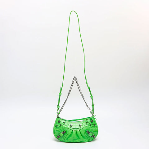 バレンシアガ BALENCIAGA ル・カゴール ミニ レザー ショルダーバッグ グリーン WS13635
