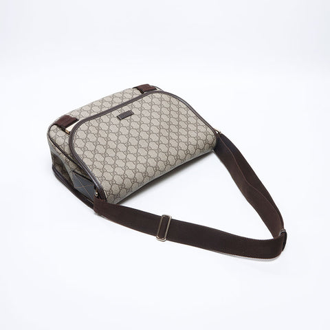 GUCCI GG canvas GG Supreme messenger bag crossbody Shoulder Bag beige WS13636