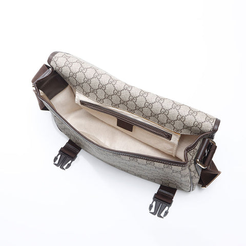 GUCCI GG canvas GG Supreme messenger bag crossbody Shoulder Bag beige WS13636