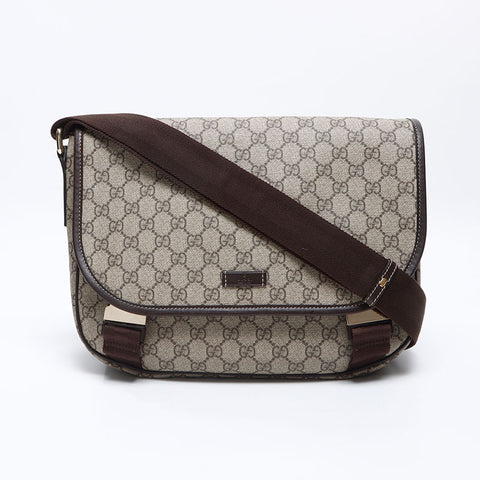 GUCCI GG canvas GG Supreme messenger bag crossbody Shoulder Bag beige WS13636