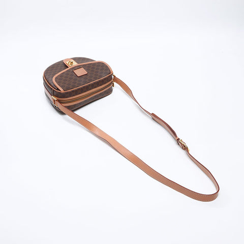 セリーヌ CELINE マカダム M14 ショルダーバッグ ブラウン WS13637