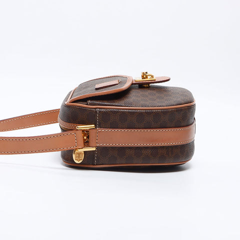 セリーヌ CELINE マカダム M14 ショルダーバッグ ブラウン WS13637