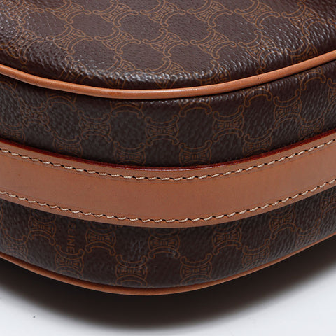 セリーヌ CELINE マカダム M14 ショルダーバッグ ブラウン WS13637