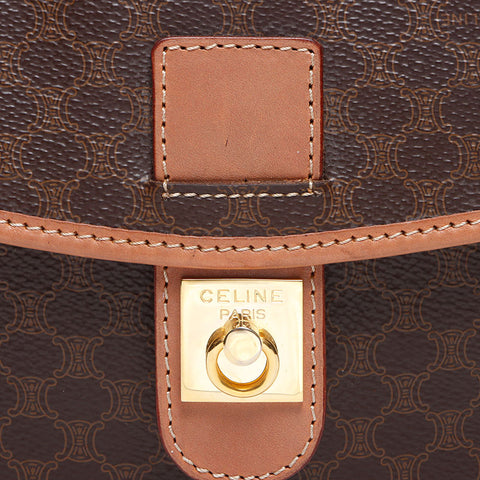 セリーヌ CELINE マカダム M14 ショルダーバッグ ブラウン WS13637