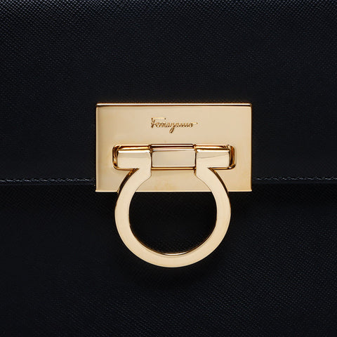 サルヴァトーレフェラガモ Salvatore Ferragamo ガンチーニ 2WAY ハンドバッグ ブラック WS13639