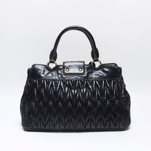 Miu Miu Materassee 2WAY Shoulder Bag Handbag black WS13641