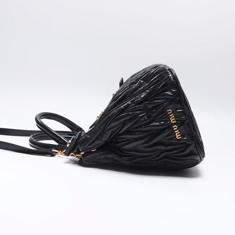Miu Miu Materassee 2WAY Shoulder Bag Handbag black WS13641