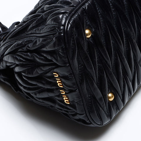 Miu Miu Materassee 2WAY Shoulder Bag Handbag black WS13641