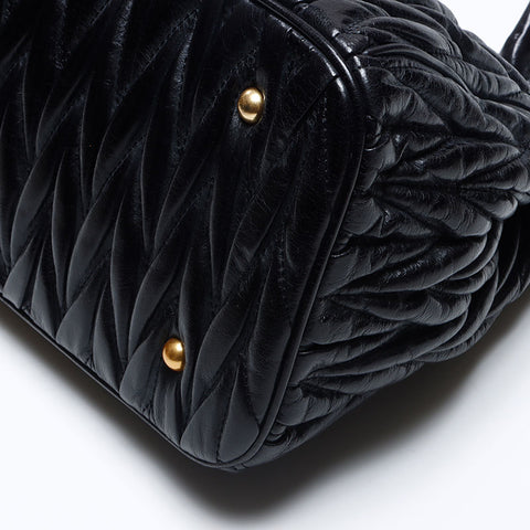 Miu Miu Materassee 2WAY Shoulder Bag Handbag black WS13641