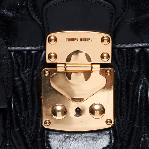 Miu Miu Materassee 2WAY Shoulder Bag Handbag black WS13641