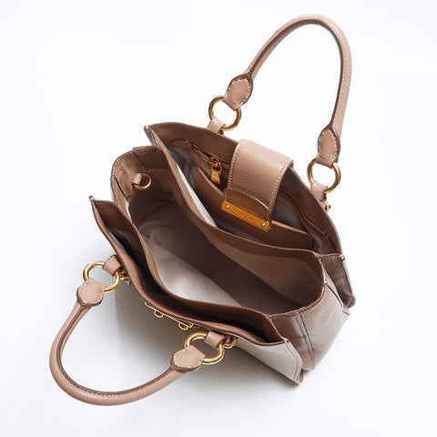 ミュウ ミュウ Miu Miu マドラスレザー 2WAY ハンドバッグ ベージュ WS13642