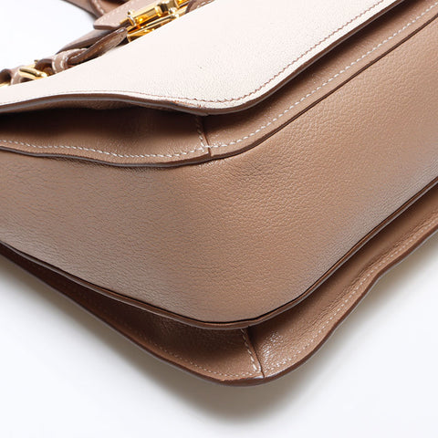 Miu Miu Madras Leather 2WAY Handbag beige WS13642