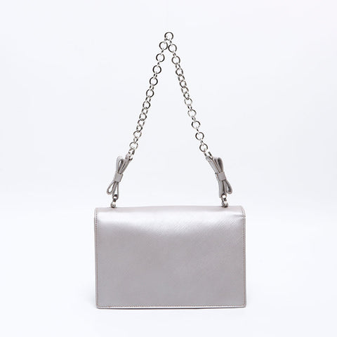サルヴァトーレフェラガモ Salvatore Ferragamo シルバー金具 ガンチーニ ハンドバッグ ショルダーバッグ グレー WS13643