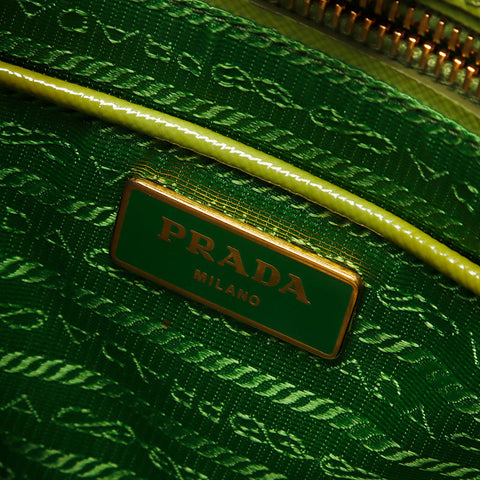 プラダ PRADA 2WAY サフィアーノ ハンドバッグ グリーン WS13646
