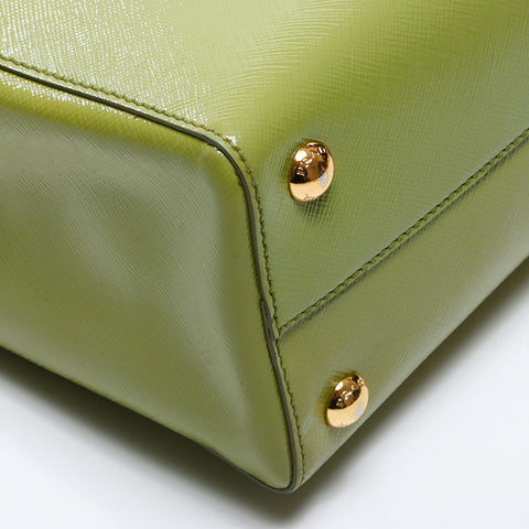 PRADA 2WAY Safiano Handbag green WS13646