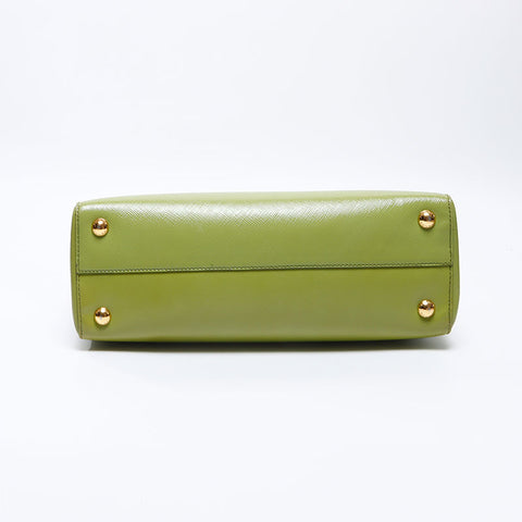PRADA 2WAY Safiano Handbag green WS13646