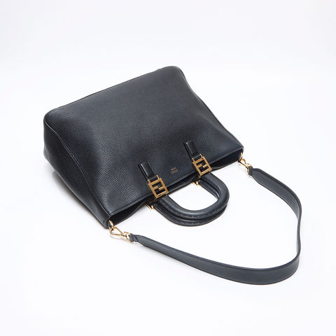 フェンディ FENDI FFトート 2way レザー トートバッグ ブラック WS13652