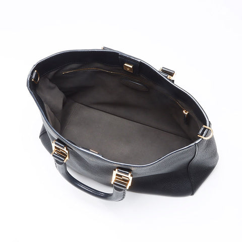 フェンディ FENDI FFトート 2way レザー トートバッグ ブラック WS13652