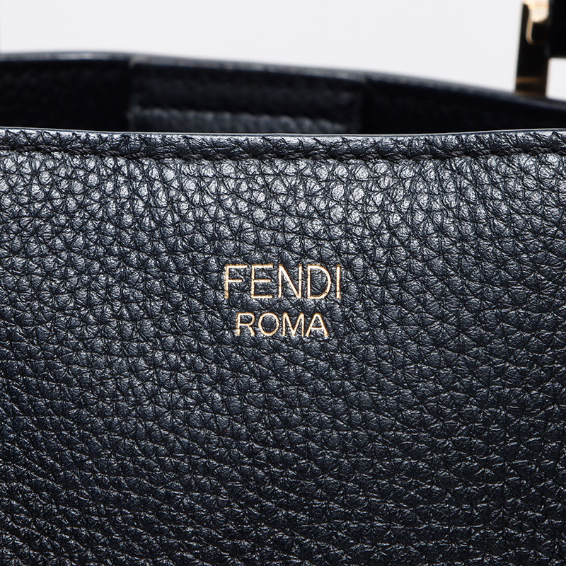 フェンディ FENDI FFトート 2way レザー トートバッグ ブラック