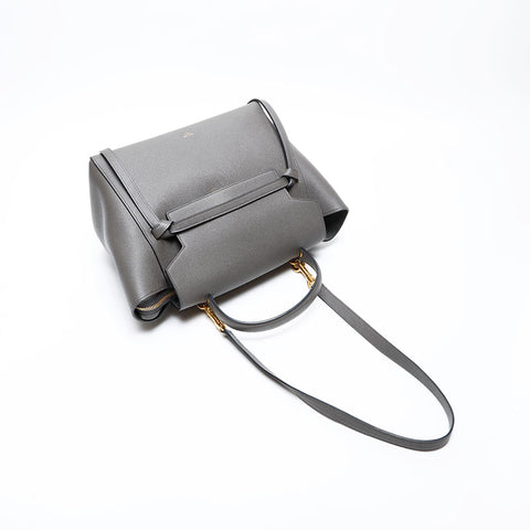 CELINE Leather 2way belt bag Shoulder Bag gray WS13653